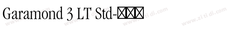 Garamond 3 LT Std字体转换